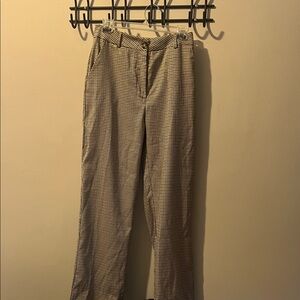 Women's Houndstooth Pants - Black and Tan